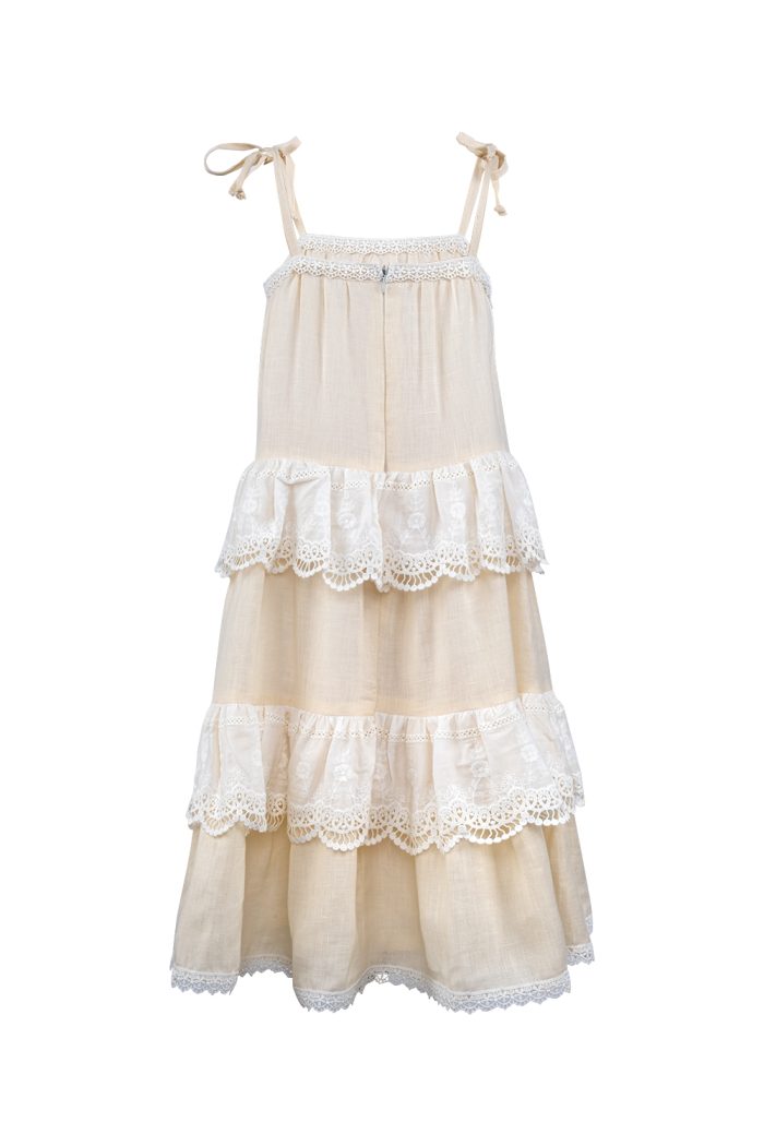 Angel Pure linen  Woman Dress  with straps